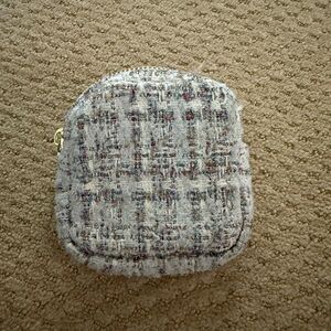Stoney Clover Lane Cream and Gray Tweed Mini Pouch